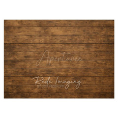 Aperturee - Aperturee Natural Brown Wood Grain Photo Rubber Floor Mat