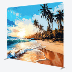 Aperturee - Aperturee Natural Summer Sandy Beach Photo Pillow Case Backdrop