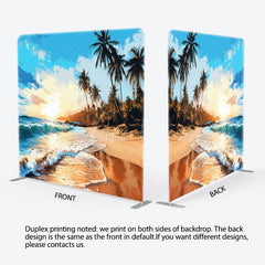 Aperturee - Aperturee Natural Summer Sandy Beach Photo Pillow Case Backdrop