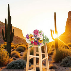 Aperturee - Aperturee Natural Sunrise Desert Hills Cactus Photo Backdrop