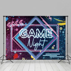 Aperturee - Aperturee Neon Graffiti Wall Game Night Dance Photo Backdrop