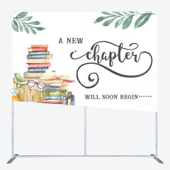 Aperturee - Aperturee New Chapter Begin Baby Shower Square Tension Backdrop