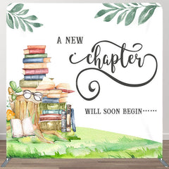 Aperturee - Aperturee New Chapter Begin Baby Shower Square Tension Backdrop