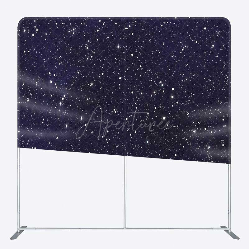 Aperturee Aperturee Night Dark Blue Starry Sky Square Tension Backdrop