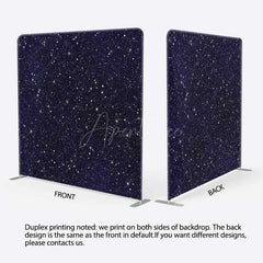 Aperturee Aperturee Night Dark Blue Starry Sky Square Tension Backdrop