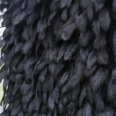 Aperturee - Aperturee Noble Black Faux Feather Decor Wall Panels Wholesale