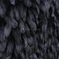 Aperturee - Aperturee Noble Black Faux Feather Decor Wall Panels Wholesale