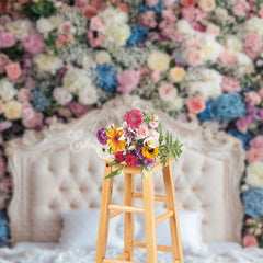 Aperturee - Aperturee Noble Sweet Floral Photography Headboard Backdrop
