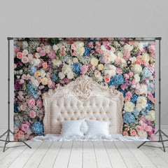 Aperturee - Aperturee Noble Sweet Floral Photography Headboard Backdrop