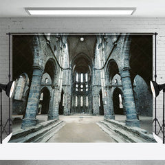 Aperturee - Aperturee Old Church Ruins Retro Vibe Photography Backdrop