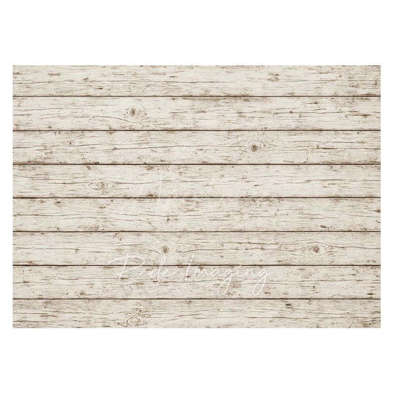 Aperturee - Aperturee Old Retro White Wooden Rubber Floor Mat For Photo