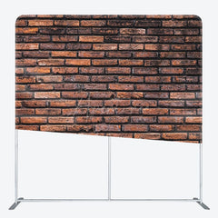 Aperturee - Aperturee Old Style Brick Wall Photo Square Tension Backdrop
