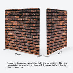 Aperturee - Aperturee Old Style Brick Wall Photo Square Tension Backdrop