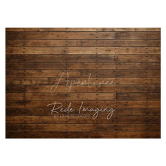 Aperturee - Aperturee Old Style Brown Wooden Rubber Floor Mat For Photo
