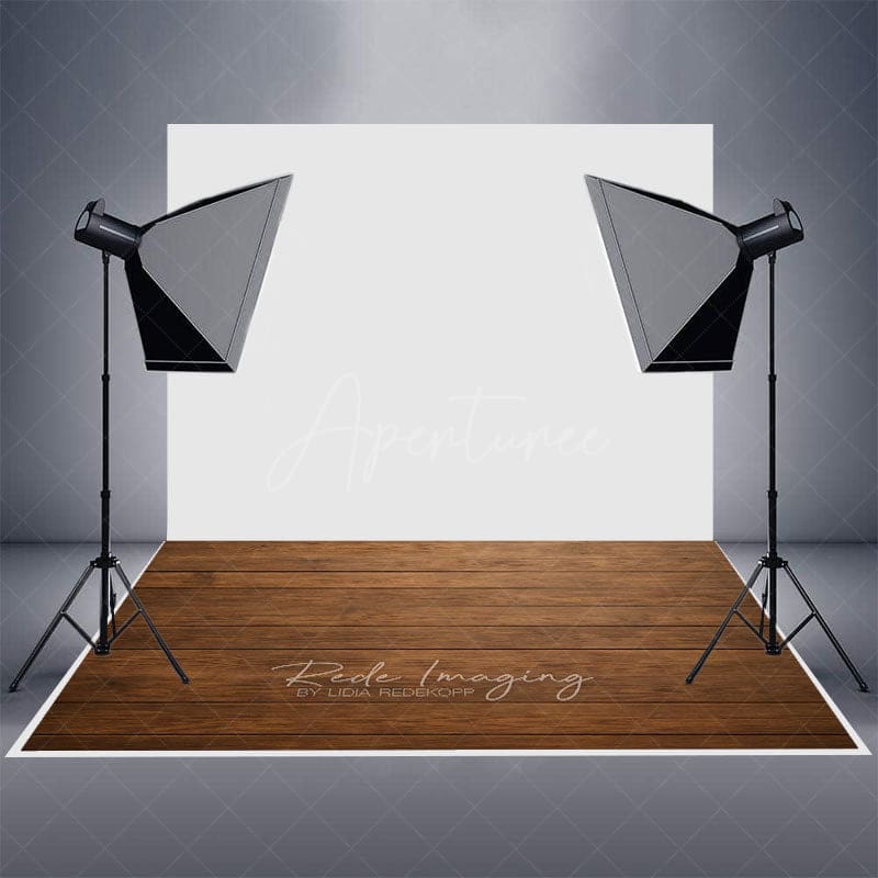 Aperturee - Aperturee Old Style Retro Wooden Rubber Floor Mat For Photo