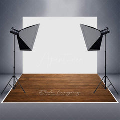 Aperturee - Aperturee Old Style Retro Wooden Rubber Floor Mat For Photo