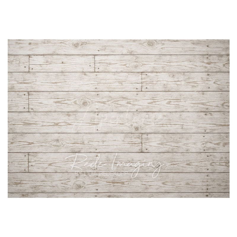 Aperturee - Aperturee Old Style White Wooden Rubber Floor Mat For Photo