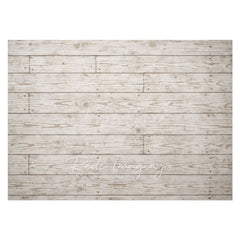 Aperturee - Aperturee Old Style White Wooden Rubber Floor Mat For Photo