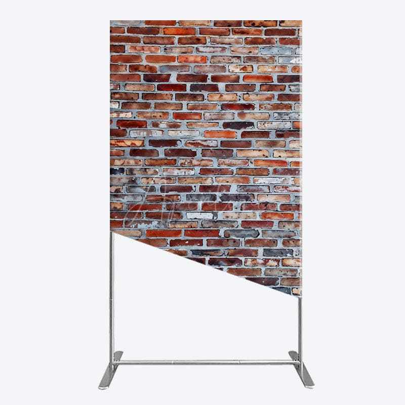 Aperturee - Aperturee Old Style With Retro Brick Wall Photo Rectangle Backdrop
