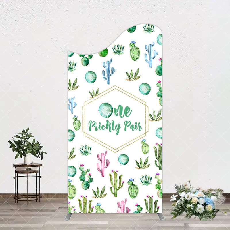 Aperturee - Aperturee One Prickly Pair Plant 1st Birthday Arch Backdrop
