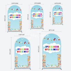 Aperturee - Aperturee Open A Book Open A Mind Blue Birthday Arch Backdrop