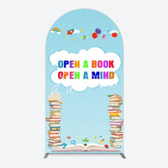 Aperturee - Aperturee Open A Book Open A Mind Blue Birthday Arch Backdrop