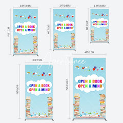 Aperturee - Aperturee Open A Book Open A Mind Blue Birthday Rectangle Backdrop