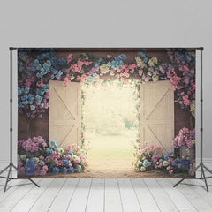 Aperturee - Aperturee Opening Farm Door Hydrangea Sweet Wedding Backdrop