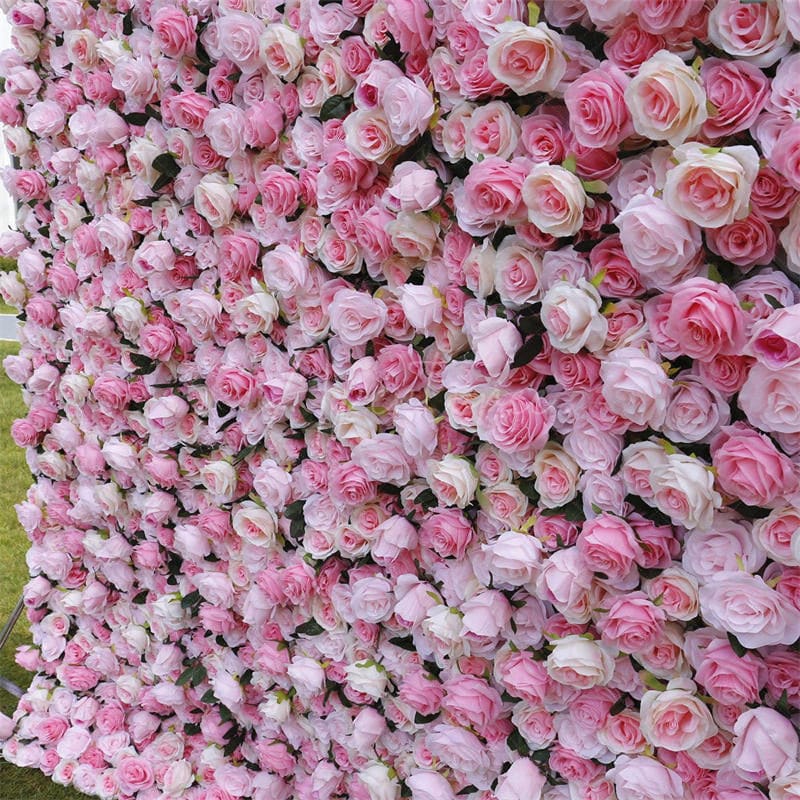 Aperturee - Aperturee Outdoor Artificial Pink Flowers For Wall Decoration