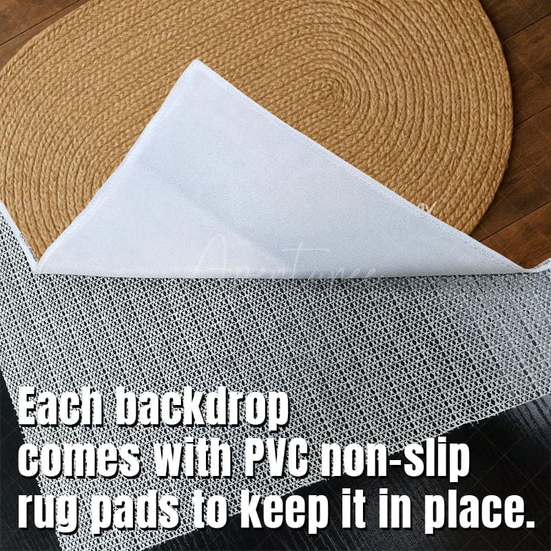 Aperturee - Aperturee Oval Taupe Wooden Fabric Floor Backdrop For Photo