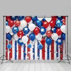Aperturee - Aperturee Painting Blue White Red Stripes July 4th Backdrop