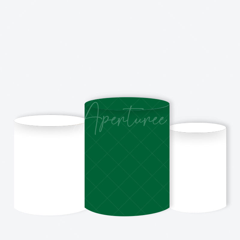 Aperturee - Aperturee Palmeiras Football Club Inspired Round Backdrop Kit Brazilian Soccer Team Logo Sports Birthday Party Decor