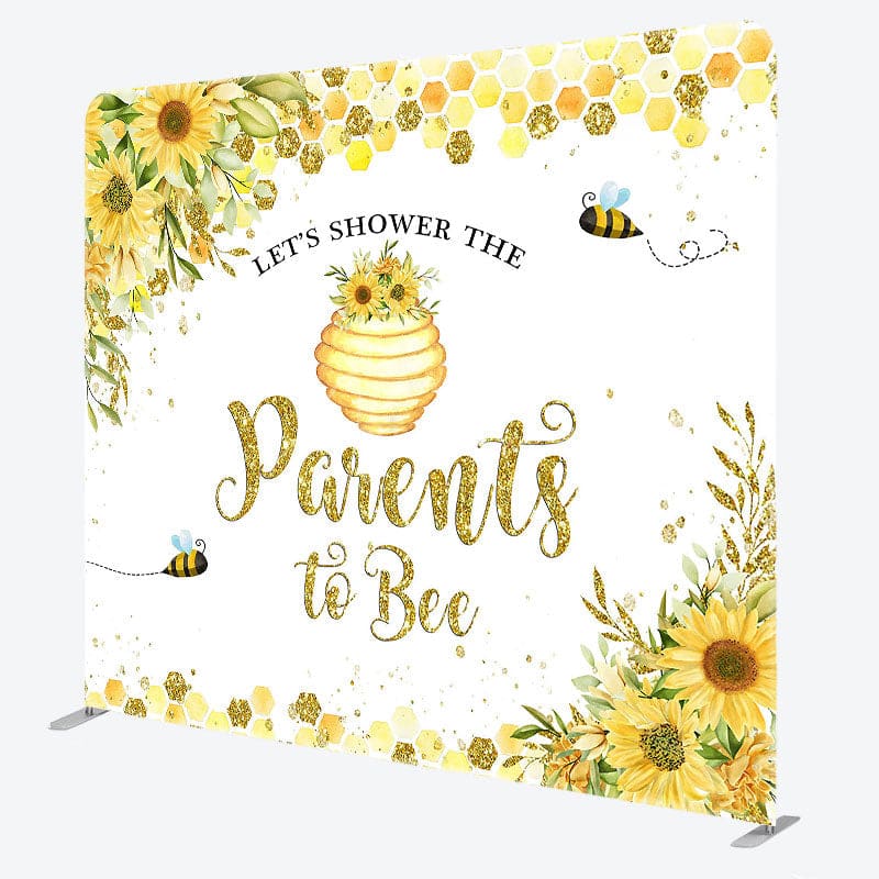 Aperturee - Aperturee Parents To Bee Baby Shower Square Tension Backdrop