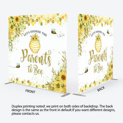 Aperturee - Aperturee Parents To Bee Baby Shower Square Tension Backdrop