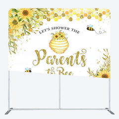 Aperturee - Aperturee Parents To Bee Baby Shower Square Tension Backdrop