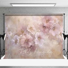 Aperturee - Aperturee Pastel Pink Floral Fine Art Photography Backdrop Soft Painted Flowers Texture Background Spring Garden Photo Prop