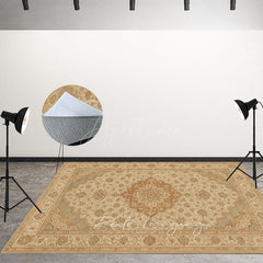 Aperturee - Aperturee Persia Floral Carpet Fabric Floor Backdrop For Photo