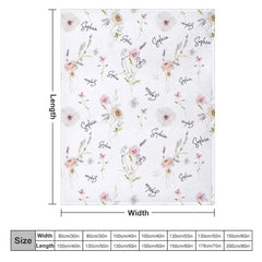 Aperturee - Aperturee Personalized Santa Claus Christmas Blanket with Custom Name Cute Father Christmas Fun Red Holiday Xmas Gift