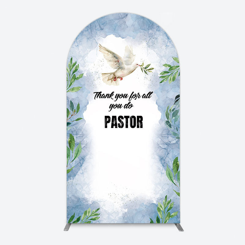 Aperturee - Aperturee Pigeon Thank You Pastor Appreciation Arch Backdrop