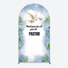 Aperturee - Aperturee Pigeon Thank You Pastor Appreciation Arch Backdrop