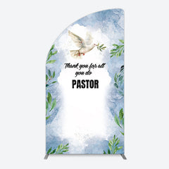 Aperturee - Aperturee Pigeon Thank You Pastor Appreciation Half Moon Arch Backdrop