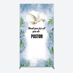 Aperturee - Aperturee Pigeon Thank You Pastor Appreciation Rectangle Backdrop