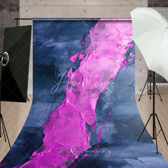 Aperturee - Aperturee Pink and Blue Abstract Textured Sweep Backdrop Modern Artistic Photography Studio Prop for Portraits