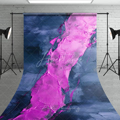 Aperturee - Aperturee Pink and Blue Abstract Textured Sweep Backdrop Modern Artistic Photography Studio Prop for Portraits