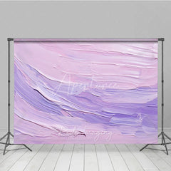 Aperturee - Aperturee Pink and Purple Abstract Textured Paint Strokes Photography Backdrop Soft Pastel Artistic Design
