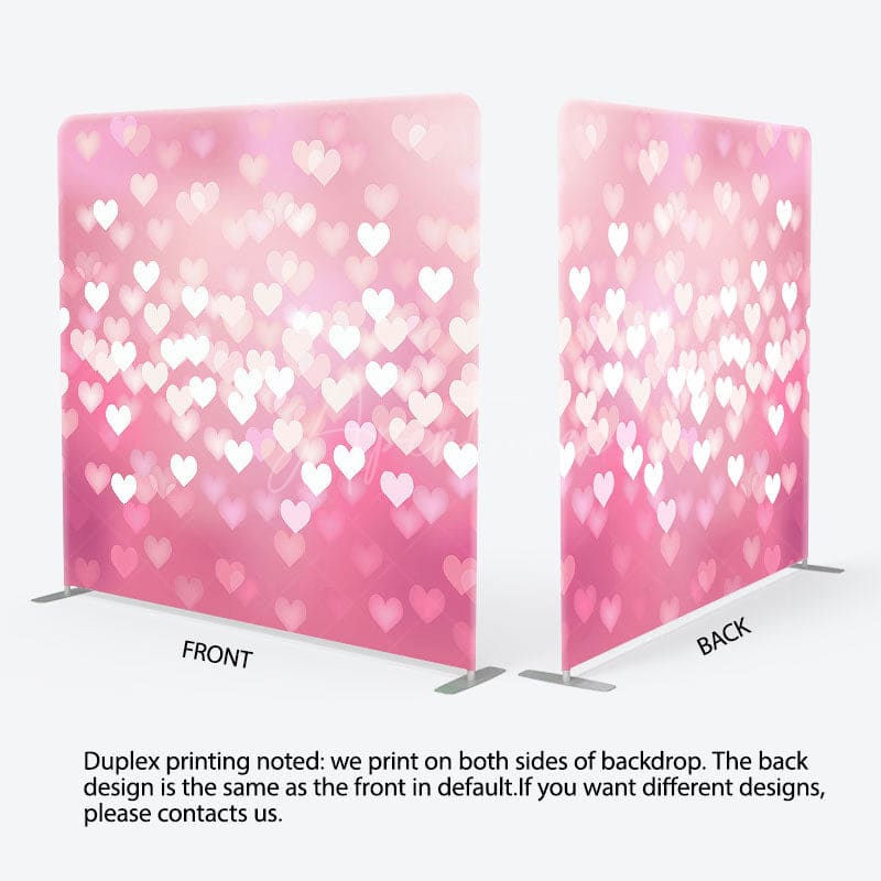 Aperturee - Aperturee Pink Bokeh Love Rain Wedding Pillow Case Backdrop