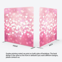 Aperturee - Aperturee Pink Bokeh Love Rain Wedding Pillow Case Backdrop