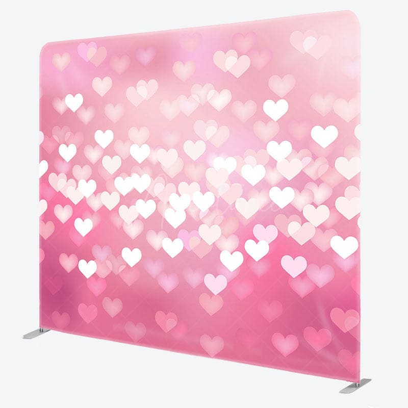 Aperturee - Aperturee Pink Bokeh Love Rain Wedding Pillow Case Backdrop
