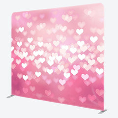 Aperturee - Aperturee Pink Bokeh Love Rain Wedding Pillow Case Backdrop