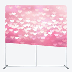 Aperturee - Aperturee Pink Bokeh Love Rain Wedding Pillow Case Backdrop